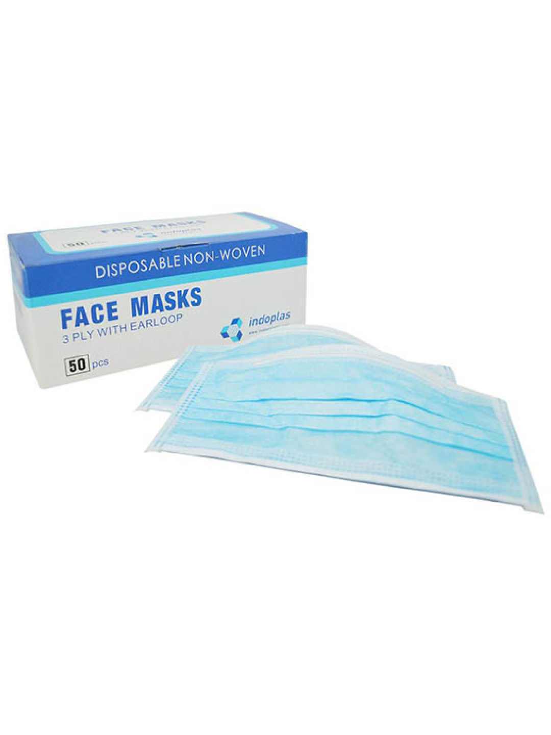 Indoplas Disposable Face Mask 3 Ply With Earloop Edamama